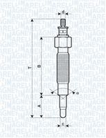 MAGNETI MARELLI 062900037304 - Bujía de precalentamiento