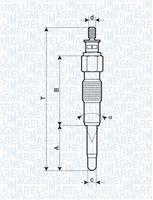 MAGNETI MARELLI 062900040304 - Bujía de precalentamiento