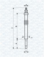 MAGNETI MARELLI 062900049304 - Bujía de precalentamiento