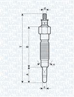 MAGNETI MARELLI 062900064304 - Bujía de precalentamiento