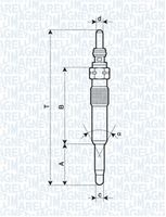 MAGNETI MARELLI 062900071304 - Bujía de precalentamiento