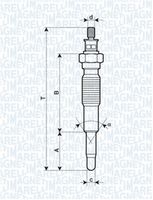 MAGNETI MARELLI 062900077304 - Bujía de precalentamiento