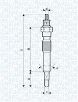 MAGNETI MARELLI 062900092304 - Bujía de precalentamiento