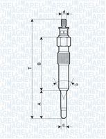 MAGNETI MARELLI 062503901304 - Bujía de precalentamiento