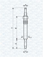 MAGNETI MARELLI 062900003304 - Bujía de precalentamiento