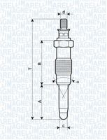 MAGNETI MARELLI 062900010304 - Bujía de precalentamiento