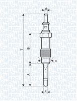 MAGNETI MARELLI 062900046304 - Bujía de precalentamiento