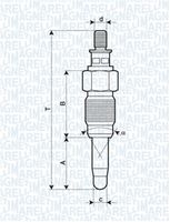 MAGNETI MARELLI 062900056304 - Bujía de precalentamiento