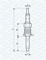 MAGNETI MARELLI 062900084304 - Bujía de precalentamiento