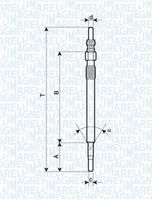 MAGNETI MARELLI 062900047304 - Bujía de precalentamiento