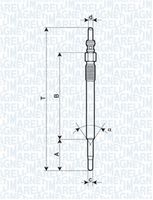 MAGNETI MARELLI 062900048304 - Bujía de precalentamiento