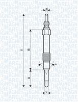 MAGNETI MARELLI 062900014304 - Bujía de precalentamiento