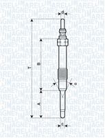 MAGNETI MARELLI 062900053304 - Bujía de precalentamiento