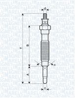 MAGNETI MARELLI 062900072304 - Bujía de precalentamiento