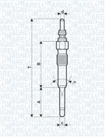 MAGNETI MARELLI 062900085304 - Bujía de precalentamiento