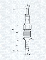 MAGNETI MARELLI 062900083304 - Bujía de precalentamiento