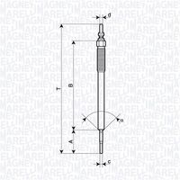 MAGNETI MARELLI 062900131304 - Bujía de precalentamiento