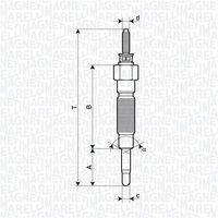 MAGNETI MARELLI 062900132304 - Bujía de precalentamiento