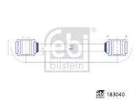 FEBI BILSTEIN 183040 - Travesaños/barras, estabilizador