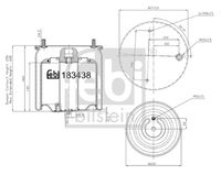 FEBI BILSTEIN 183438 - Fuelle, suspensión neumática