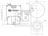 FEBI BILSTEIN 183441 - Fuelle, suspensión neumática