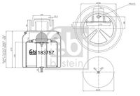 FEBI BILSTEIN 183757 - Fuelle, suspensión neumática