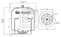 FEBI BILSTEIN 184995 - Fuelle, suspensión neumática