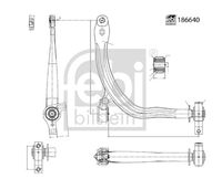 FEBI BILSTEIN 186640 - Barra oscilante, suspensión de ruedas