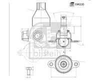 FEBI BILSTEIN 194330 - Rótula de suspensión/carga