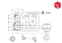 FEBI BILSTEIN 197075 - Travesaños/barras, estabilizador