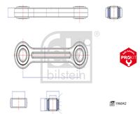 FEBI BILSTEIN 196042 - Travesaños/barras, estabilizador