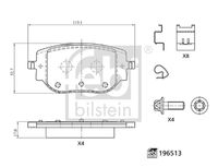 FEBI BILSTEIN 196513 - Juego de pastillas de freno