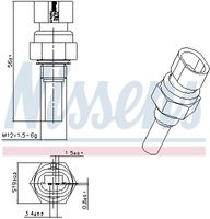 NISSENS 207005 - Sensor, temperatura del refrigerante