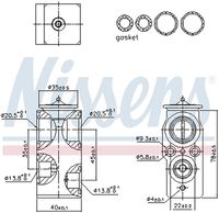 NISSENS 999422 - Válvula de expansión, aire acondicionado