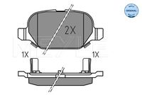 MEYLE 025 254 1014 - Juego de pastillas de freno