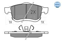 MEYLE 025 259 0621 - Juego de pastillas de freno