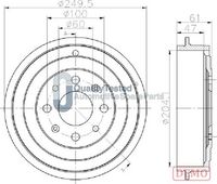 JAPANPARTS TA0606JM - Tambor de freno