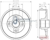 JAPANPARTS TA0710JM - Tambor de freno