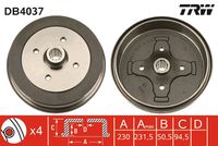 TRW DB4037 - Tambor de freno