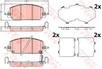 TRW GDB2244 - Juego de pastillas de freno