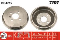 TRW DB4215 - Tambor de freno