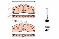 TRW GDB2302 - Juego de pastillas de freno