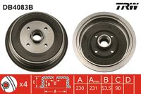 TRW DB4083B - Tambor de freno