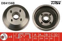 TRW DB4156B - Tambor de freno