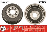 TRW DB4307 - Tambor de freno