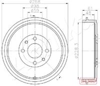 ASHIKA 56-00-0613C - Tambor de freno