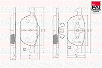 FAI AutoParts BP103 - Juego de pastillas de freno