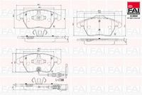 FAI AutoParts BP104 - Juego de pastillas de freno