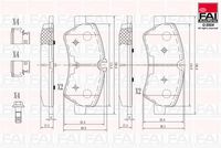 FAI AutoParts BP105 - Juego de pastillas de freno