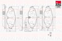 FAI AutoParts BP106 - Juego de pastillas de freno